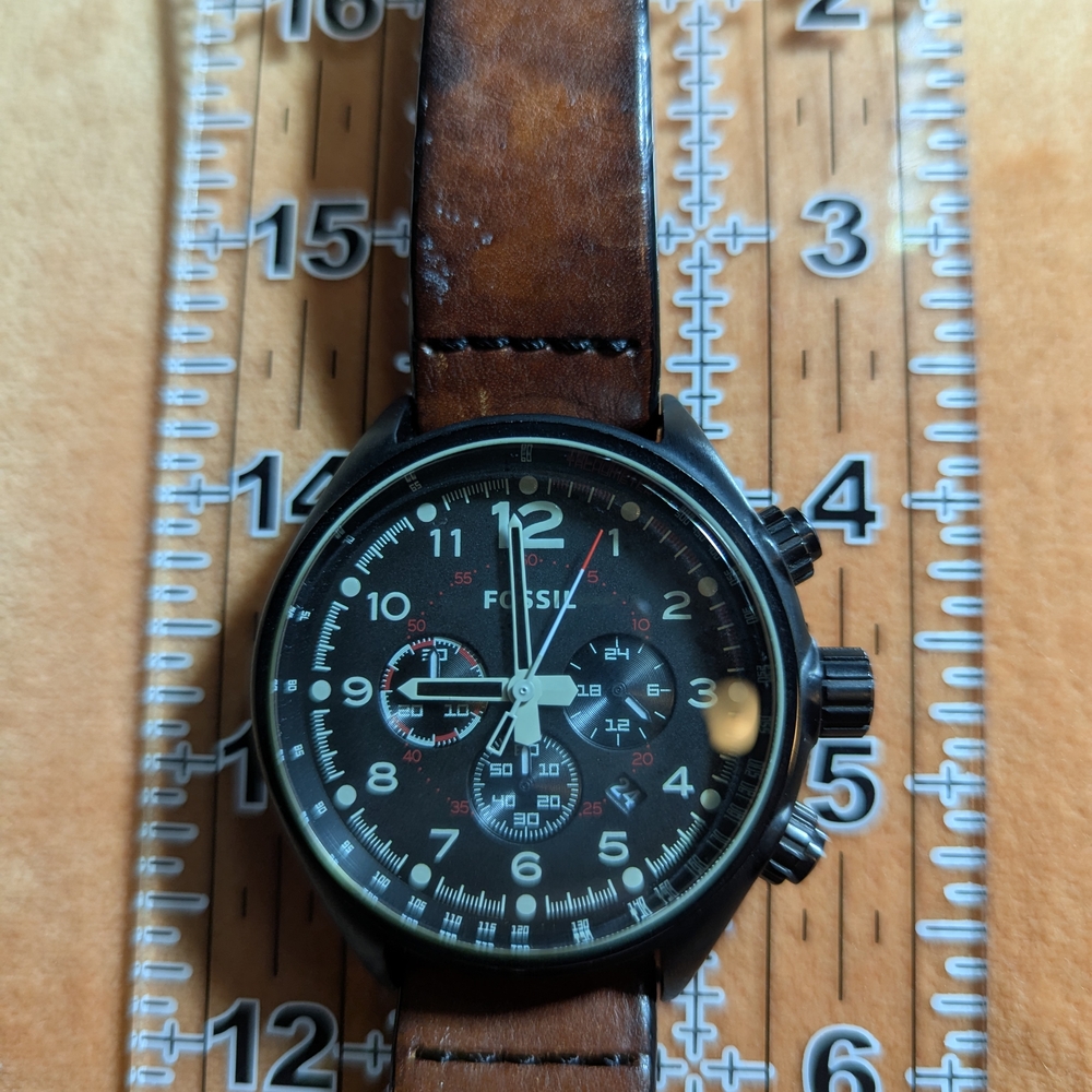 Fossil Brown Leather Strap Watch